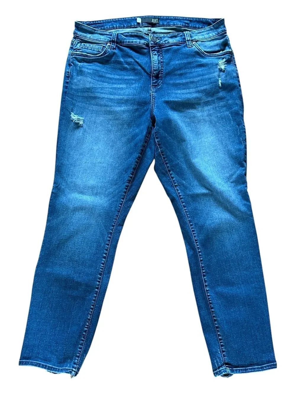 Kut from the Kloth Blue Skinny Distressed Jeans